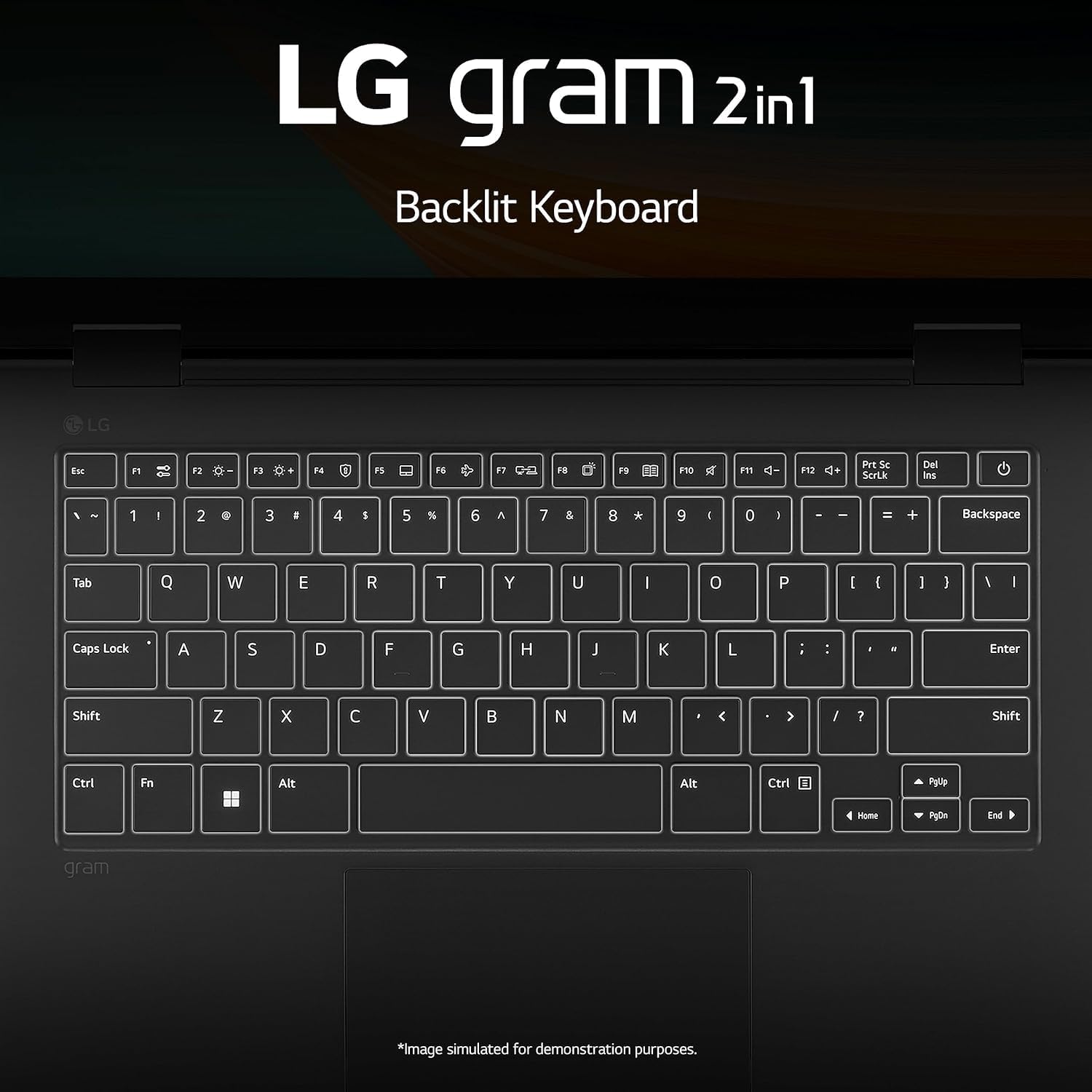 LG gram 14 Laptop 2in1 - Touchscreen Stylus Pen - 16 Core Intel Ultra 7 155H - 32GB RAM - 2TB SSD - Intel Evo Laptop - Backlit Keyboard - Ultrathin - AI PC - Windows 11-2024