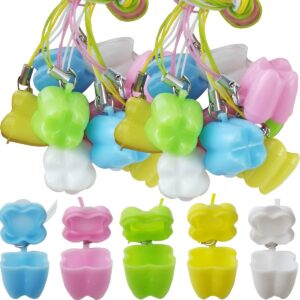 GXXMEI 30PCS Lost Teeth Saver Necklace Organizer for Lost Teeth Lovely Baby Milk Tooth Fairy Storage Box Nice Child Teeth Keepsake Holder Children Teeth Save Box