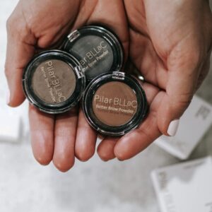 Pilar BLLaC Blonde to Brunette Better Brow Powder, Soft and Natural Eyebrow Powder For Women, Helps Enhance & Define For Naturally Looking Color All Day, Brow Makeup Powder, Easy To Apply & Remove