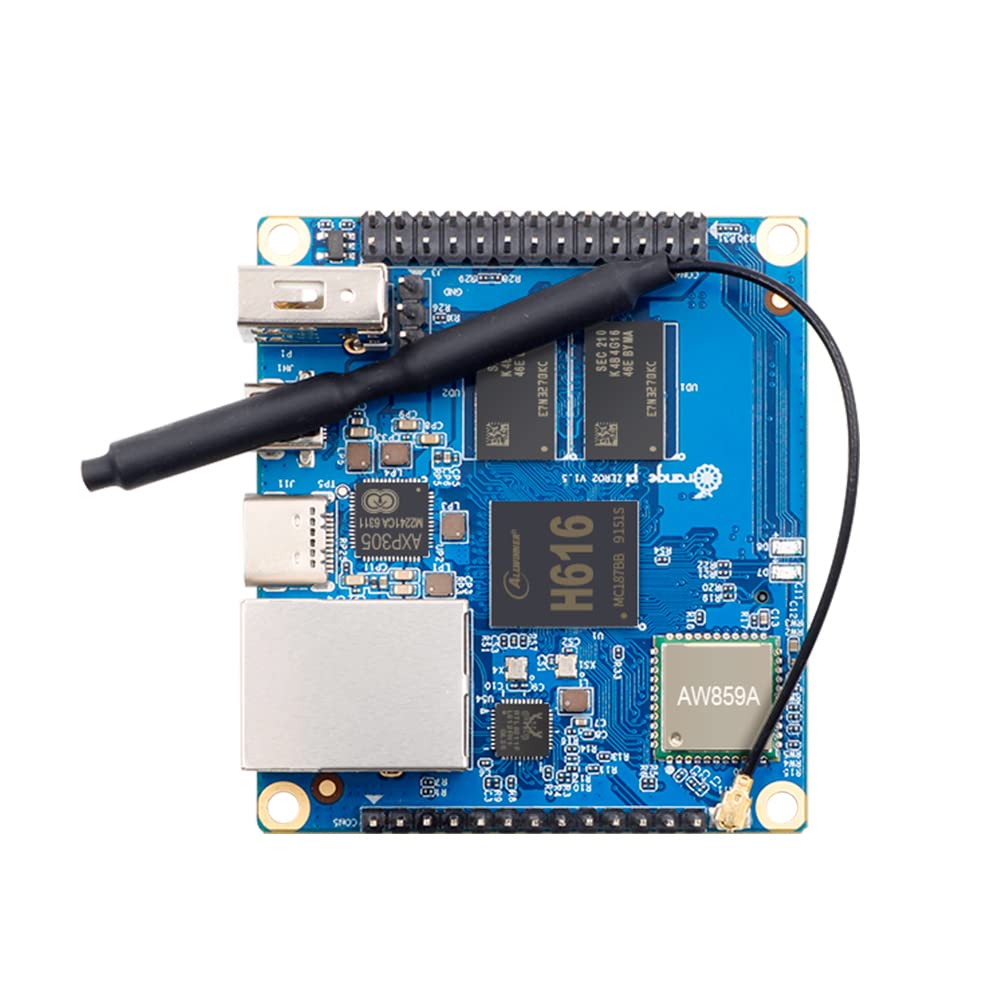 Orange Pi Zero 2 1GB DDR3 Allwinner H616 Quad Core 64 Bit with 2MB SPI Flash, Support WiFi and BT5.0,Gigabit Ethernet, Open Source Single Board Computer Run Android,Ubuntu,Debian(Zero2)