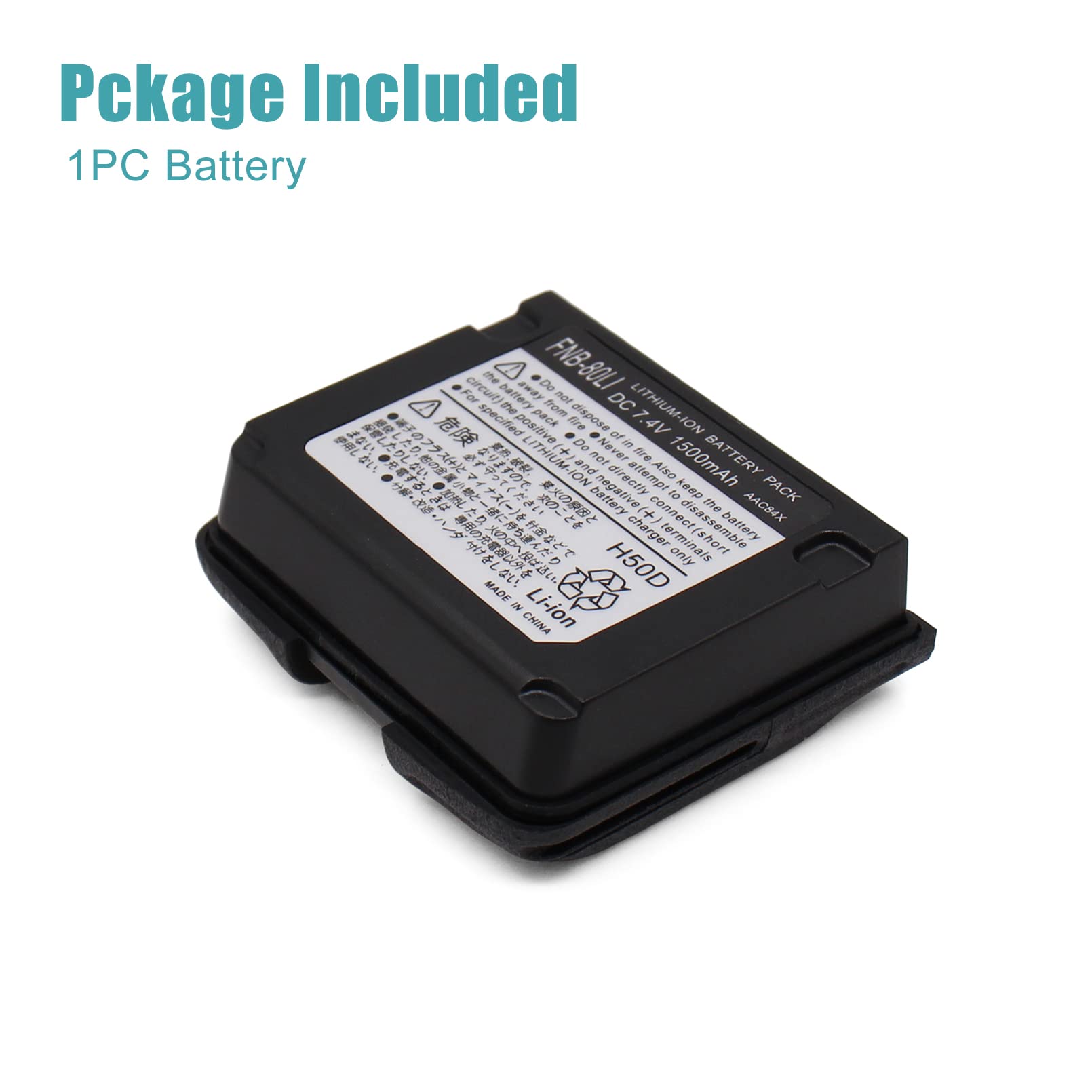 CD-15A Chager & FNB-80Li Replacement Battery Compatible for Yaesu VX-7r VX-6r VX-5r etc Two Way Radio Accessories