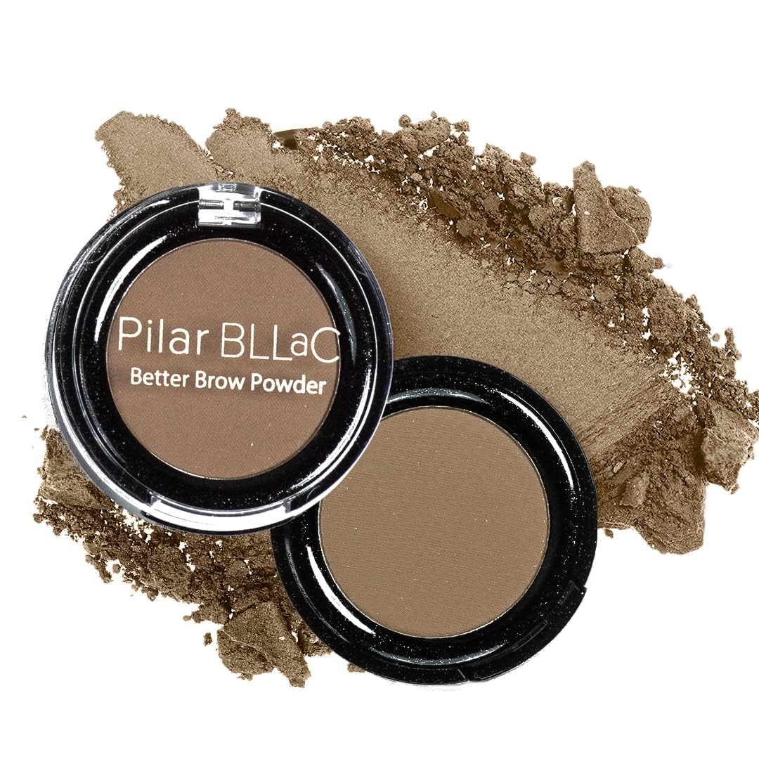 Pilar BLLaC Blonde to Brunette Better Brow Powder, Soft and Natural Eyebrow Powder For Women, Helps Enhance & Define For Naturally Looking Color All Day, Brow Makeup Powder, Easy To Apply & Remove