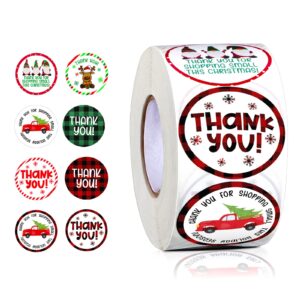 1000 pcs christmas thank stickers small business stickers thank you christmas stickers thank you for supporting my small business stickers envelope seals for note greeting cards (vintage)