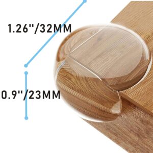 Corner Protector Guards for Baby - Furniture Corner Cushions Edge Safety Bumpers - Baby Proof Bumper Cushion to Cover Sharp Furniture Table Edges, Transparent (32x32mm, Transparent, 12)