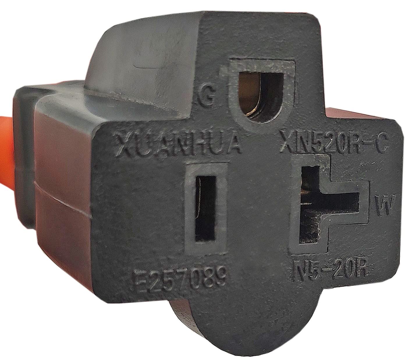 Fullsky FC-14352T Male 30A dryer plug 14-30P to 5-15R or 5-20R adapter 4 prong to 3 prong 20A output 125V