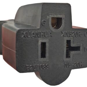 Fullsky FC-14552T Male 30A dryer plug 14-30P to 5-15R or 5-20R adapter 4 prong to 3 prong 20A output 125V