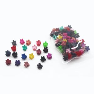 100 Piece Mini Hair Clips for Girls,Cute Candy Colors Flower Hair Pins for Toddlers Bangs Kids Children and Women Hair Bangs Little Clips Accessories