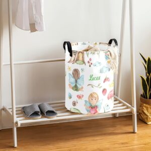 Fairy Tale Forest Personalized Laundry Basket Clothes Hamper Storage Handle Waterproof, Custom Collapsible Capacity for Laundry Room Bathroom Toy Decor