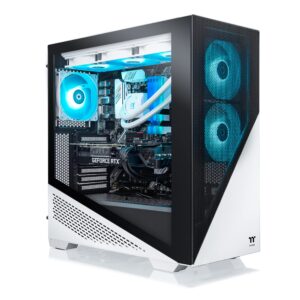 Thermaltake Frostbite 380 Gaming Desktop (AMD Ryzen™ 7 5800X 8-core, ToughRam RGB DDR4 3600Mhz 32GB Memory, NVIDIA® GeForce RTX™ 3080, 1TB NVMe M.2, Win10 Home) D3FB-B550-380-LCS