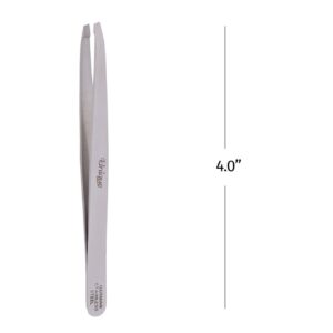 Tweezers - Eyebrow Flat Square Tip Tweezer - Facial Hair Removal, German Stainless Steel - By The Unique Edge