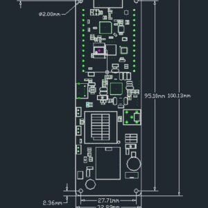 XFCZMG Beam V1.1 CH9102F CHIP SX1262 LORA 868/915MHZ ESP32 WiFi Wireless Bluetooth Module GPS NEO-M8N IPEX 18650 Battery Holder (915MHZ)