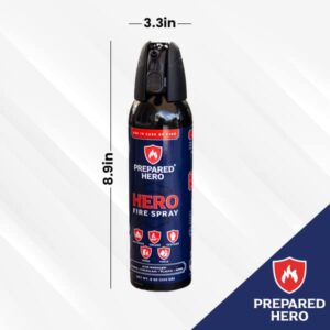 Prepared Hero Fire Spray - Mini Fire Extinguishers for House, Car, Garage - Kitchen Small Fire Extinguisher for Home, Made in USA, 100% Organic - Compact, Portable & Easy to Use, Non-Toxic - 1 Pack