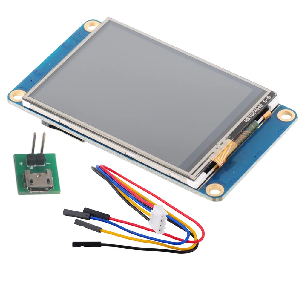 DIYmalls Nextion 7 inch HMI Display Resistive Touch Screen 5V TFT LCD 800x480 for Arduino ESP32 Development Board (NX8048T070)