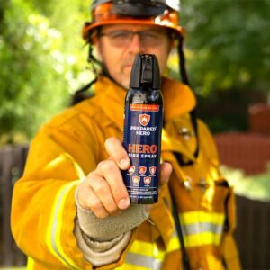 Prepared Hero Fire Spray - Mini Fire Extinguishers for House, Car, Garage - Kitchen Small Fire Extinguisher for Home, Made in USA, 100% Organic - Compact, Portable & Easy to Use, Non-Toxic - 1 Pack