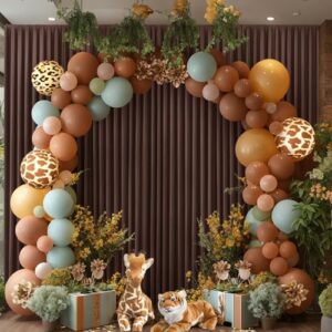 Tao-Ge 10x10 Brown Backdrop Curtain for Parties Wedding Wrinkle Free Brown Photo Curtains Backdrop Drapes Fabric Decoration for Birthday Party Baby Shower 5ft x 10ft,2 Panels