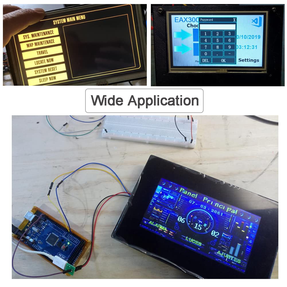 DIYmalls Nextion Enhanced 3.2 inch HMI Display Resistive Touch Screen 5V TFT LCD 400x240 for Arduino ESP32 (NX4024K032)