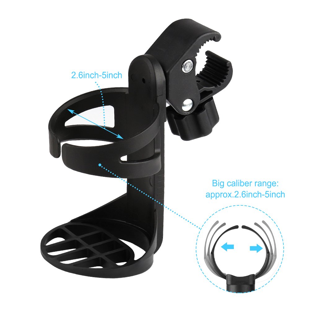 Accmor Universal Stroller Cup Holder Bundle Set, Bike Cup Holder, Drinks Holder for Stroller, Bicycle, Wheelchair, Walker, Scooter