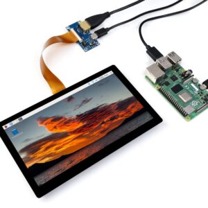 waveshare 1024 × 600 Resolution 7inch IPS Display Integrated Thin and Light Touch Screen for Raspberry Pi,Jetson Nano,Windows PC,Support Windows/Linux/Android System,170° Wide Viewing Angle