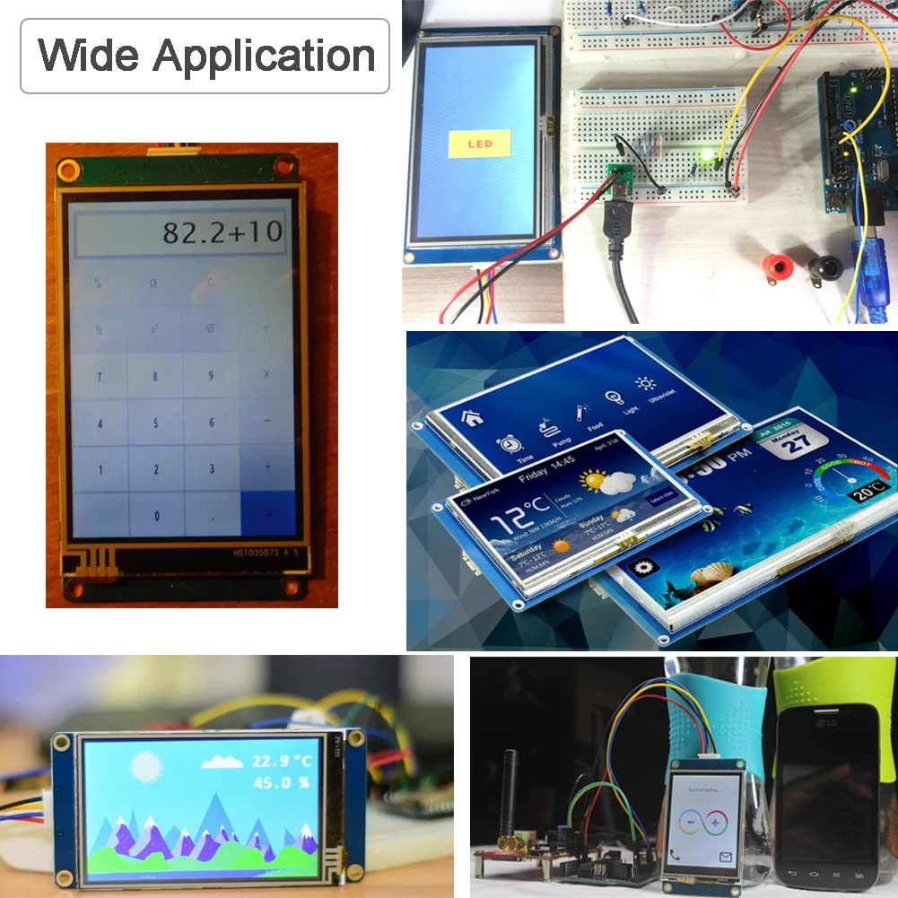 DIYmalls Nextion 5 inch HMI Display Resistive Touch Screen 5V TFT LCD 800x480 for Arduino ESP32 Board (NX8048T050)