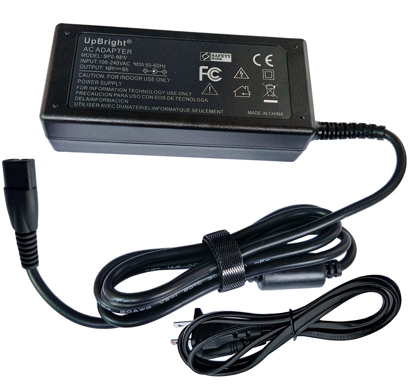 UpBright 2-Prong 15V AC DC Adapter Compatible with Brookstone Max 2 Max2 139712 792451 Cordless Massager Powerful Percussion Massage 3YE Switching GQ60-150300-AC 15VDC 3A Power Supply Battery Charger