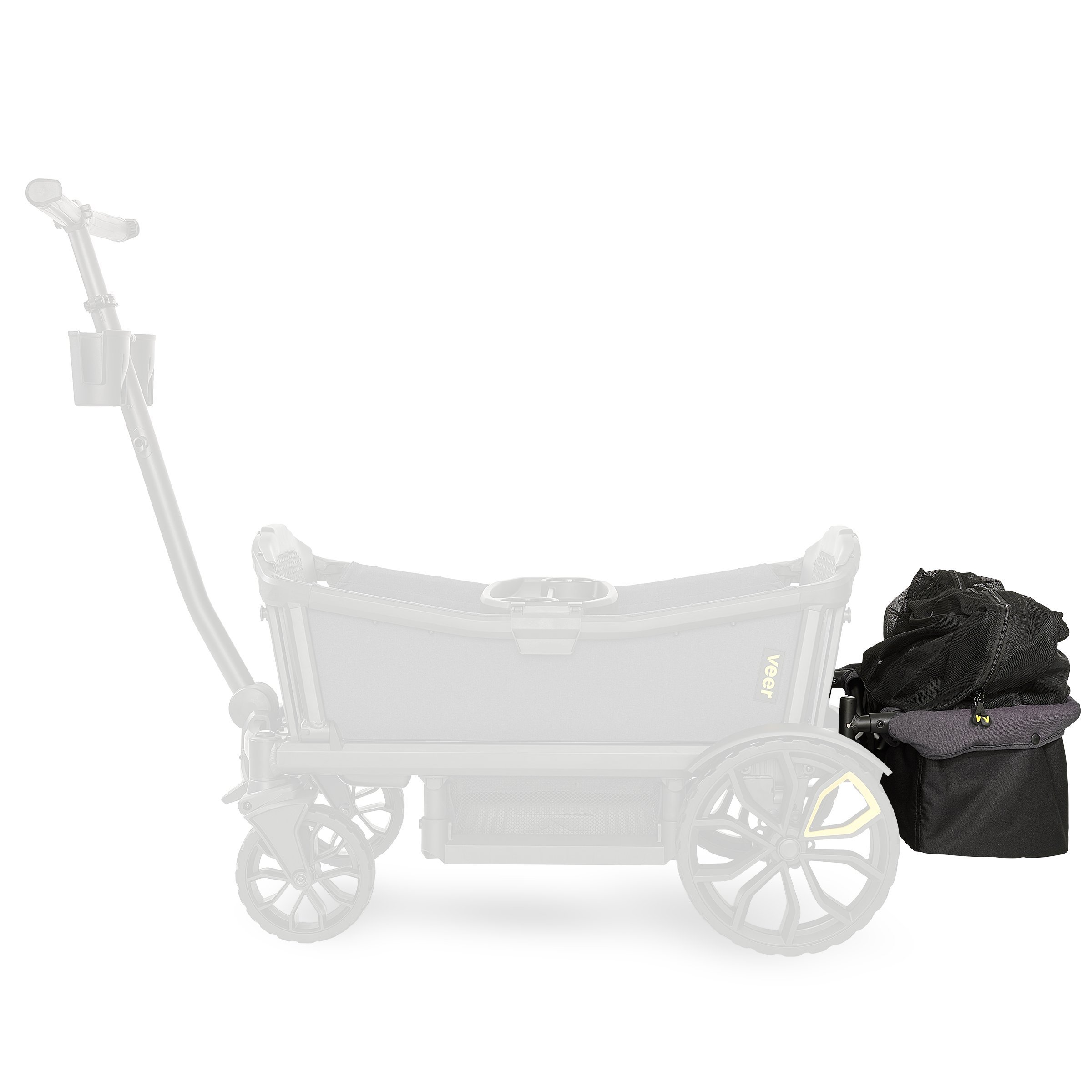 Veer Cruiser with Foldable Storage Basket Bundle | Next Generation Premium Stroller Wagon Crossover | The Feel and Safety of a Premium Stroller Combined with The Fun of a Lightweight, Rugged Wagon