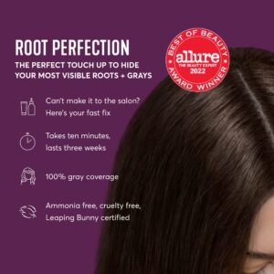 Madison Reed Root Perfection Permanent Root Touch Up, Dark Brown 5N Calabria, 10 Minutes for 100% Gray Root Coverage, Ammonia-Free Hair Dye, Two Applications