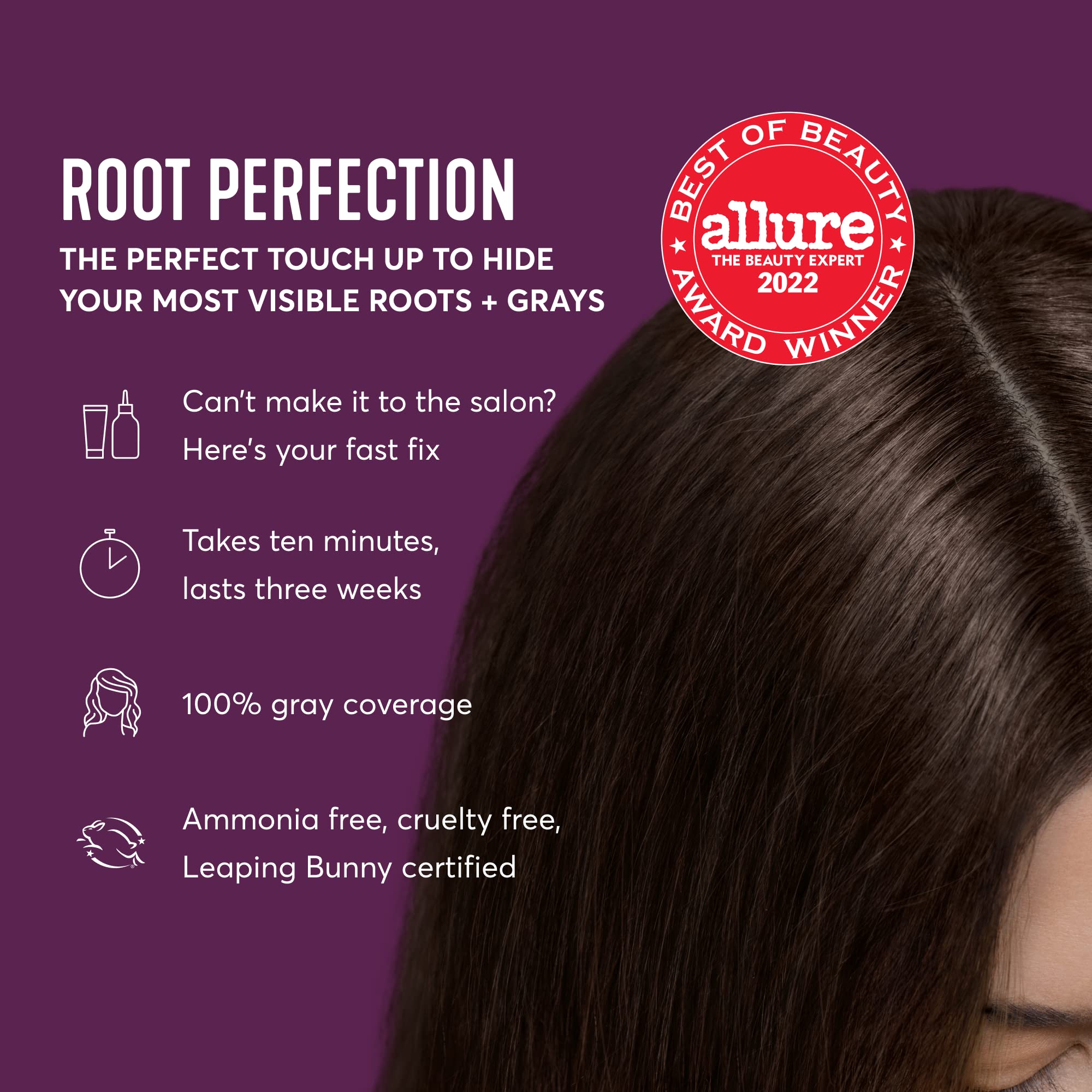 Madison Reed Root Perfection Permanent Root Touch Up, Dark Brown 5N Calabria, 10 Minutes for 100% Gray Root Coverage, Ammonia-Free Hair Dye, Two Applications