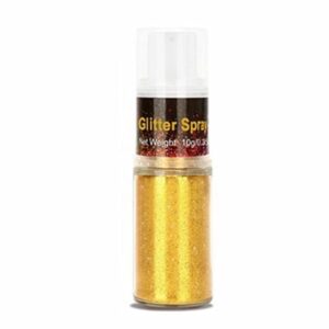 go ho hair and body glitter spray,festival glitter dry powder makeup for clothes,gold glitter spray loose sparkle powder,holographic ultra fine glitter,resin glitter for crafts,10g