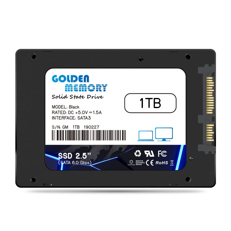 Golden Memory 2.5" SSD 1TB, SATA III 6.0 Gbps - Internal Solid State Drive