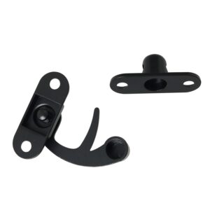 DGBRSM 2pcs Antique Hook Hasp Latch Black Padlock Hasp Hook Lock for Jewelry Box Cabinet Toolbox Suitcase