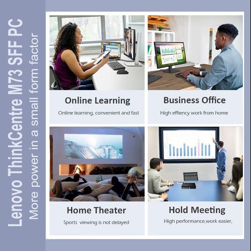 Lenovo ThinkCentre M73 SFF Desktop Computer Refurbished PC, Intel Core i7 Processor, 16GB RAM, New 1TB SSD, WiFi, Wireless Keyboard and Mouse, DVD, Windows 10 Pro (Renewed)