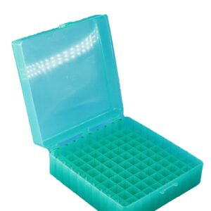 LUERFLEX 100 Well Cryobox Micro Centrifuge Tube Cryogenic Storage Box with Associated Color Lids Pack of 5