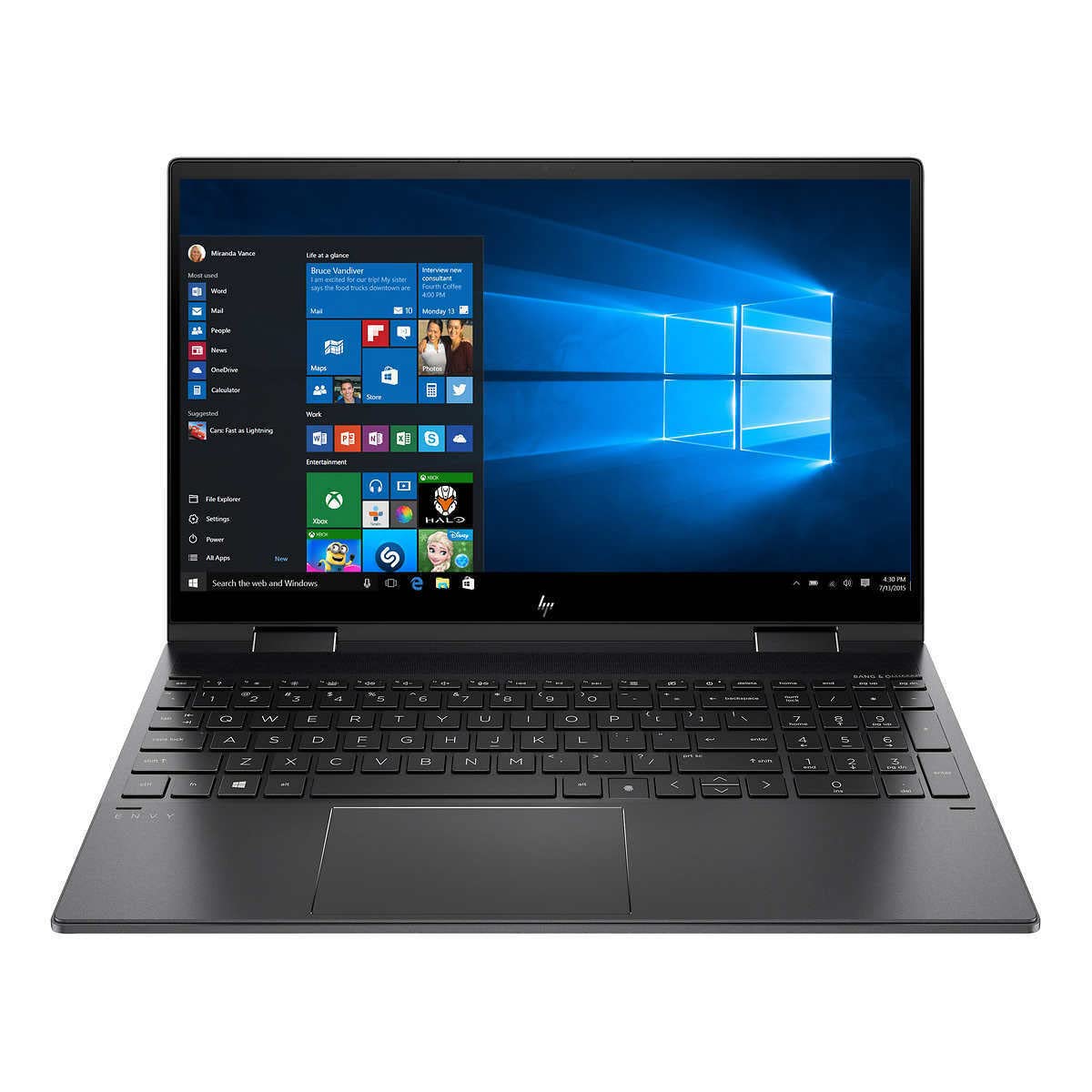 HP 2022 Envy 2-in-1 15.6 inch FHD IPS Touchscreen Laptop AMD 8-Core Ryzen 7 5700U Radeon Graphics 64GB DDR4 2TB NVMe SSD USB-C HDMI2.0 WiFi AX Webcam Fingerprint Backlit Windows 11 Home w/RE USB