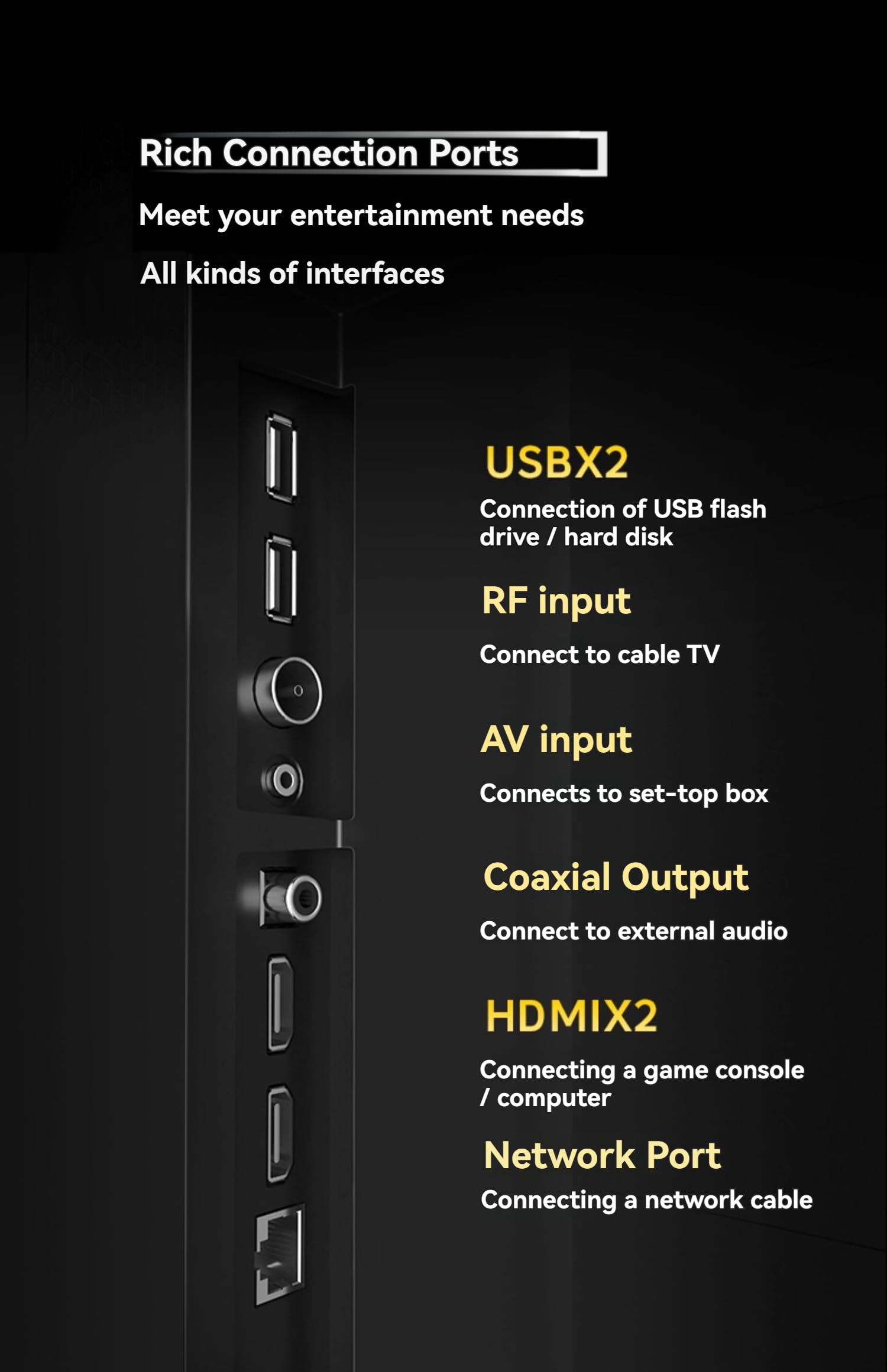 GTUOXIES 98 Inch LED UHD 4K TV; TS98TD with Stand, Wall Mount, Table Base, 24/7 Use, for Heavy Duty Operation and Display Across A Wide Range of Commercial Facilities