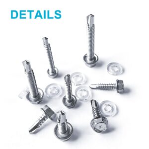 Trivd Frol 410 Stainless Steel Self Tapping TEK Screws Assortment,430 pcs #8#10#12 Hex Head Self Drilling Screws for Metal, Length 1/2" to 2"