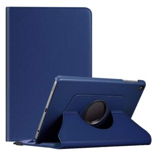 ekvinor rotating case for tab a7 lite 8.7" 2021 (model: sm-t220/t225/t227), 360 degree swiveling leather protective cover case for samsung galaxy tab a7 lite 8.7 inch tablet 2021 release, dark blue