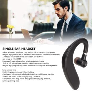 Bluetooth Headset,Bluetooth 5.2 Headset Waterproof Ultralight Hands Single Ear Business Earphone for Sport D