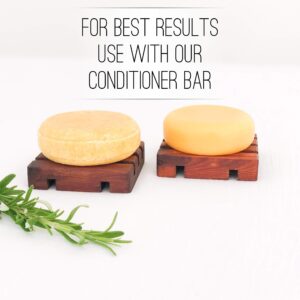 Lemongrass & Sweet Orange Shampoo & Conditioner Bar With Mini Soap Dish – Bars Made With Natural & Organic Ingredients, Sulfate-Free, Cruelty-Free & Vegan 3 Ounce Bar