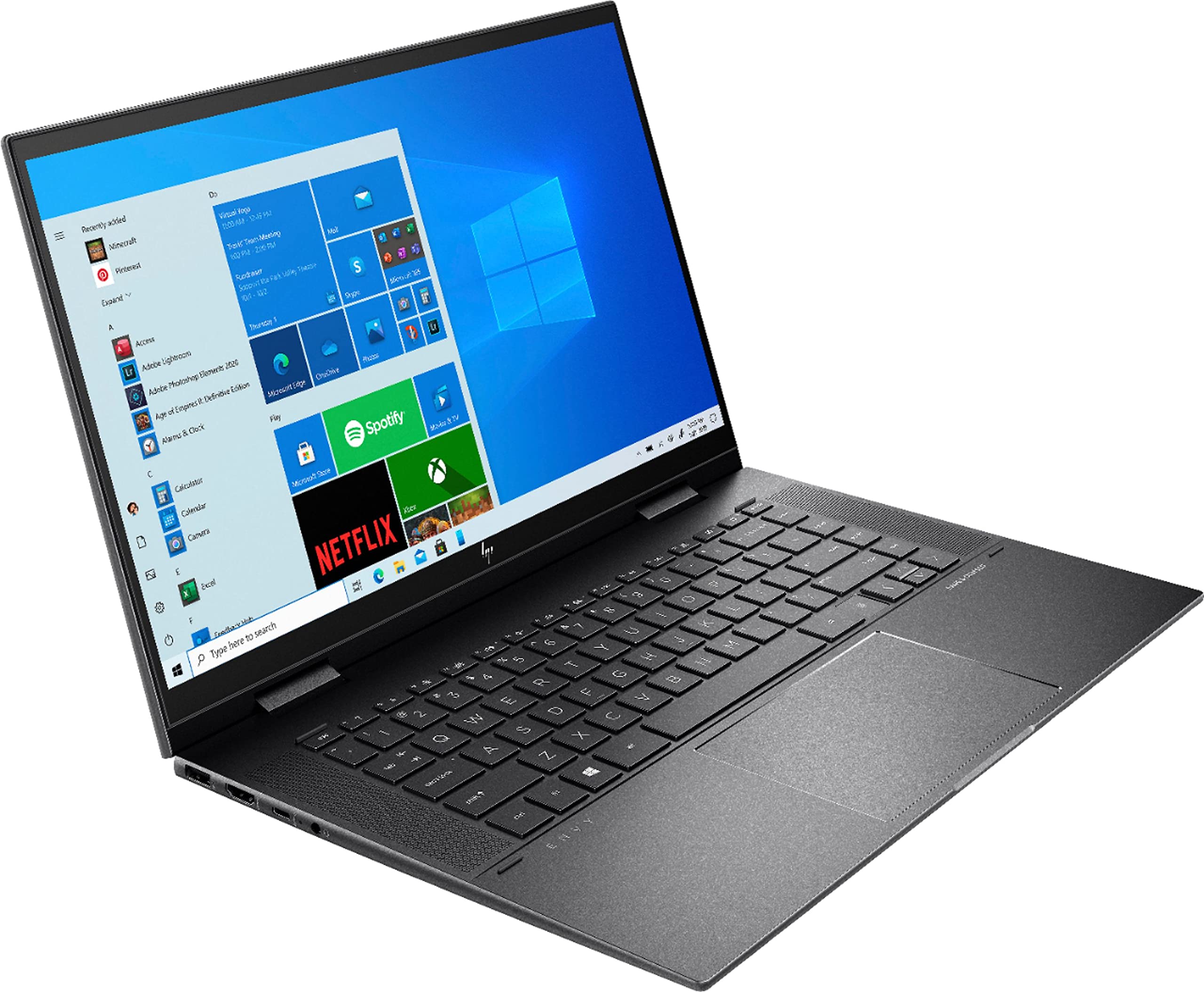 2022 HP Envy 2-in-1 Laptop 15.6 inch FHD Touchscreen 8-Core AMD Ryzen 7 5825U Radeon Graphics 32GB DDR4 1TB NVMe SSD WI-FI 6 Windows 11 Pro Fingerprint Backlit Keyboard w/ RTZK 32GB USB Drive