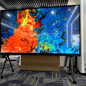 GTUOXIES 98 Inch LED UHD 4K TV; TS98TD with Stand, Wall Mount, Table Base, 24/7 Use, for Heavy Duty Operation and Display Across A Wide Range of Commercial Facilities