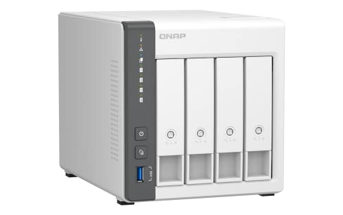 QNAP 4 Bay NAS with 12TB Storage Capacity, Preconfigured RAID 5 Seagate IronWolf Drives Bundle, 2.5GbE Ports (TS-433-4G-44S-US)