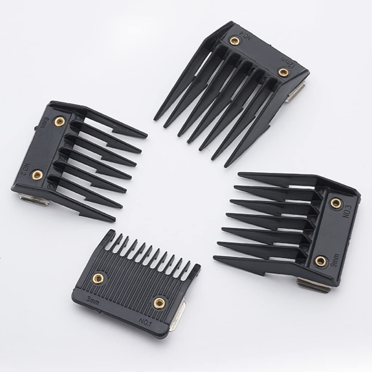 KALLORY Hair Clippers 4PCS Hair Clipper hair clipper guide combs hair cutting guides cutting guide combs Guards Hair Cutting Clippers Black