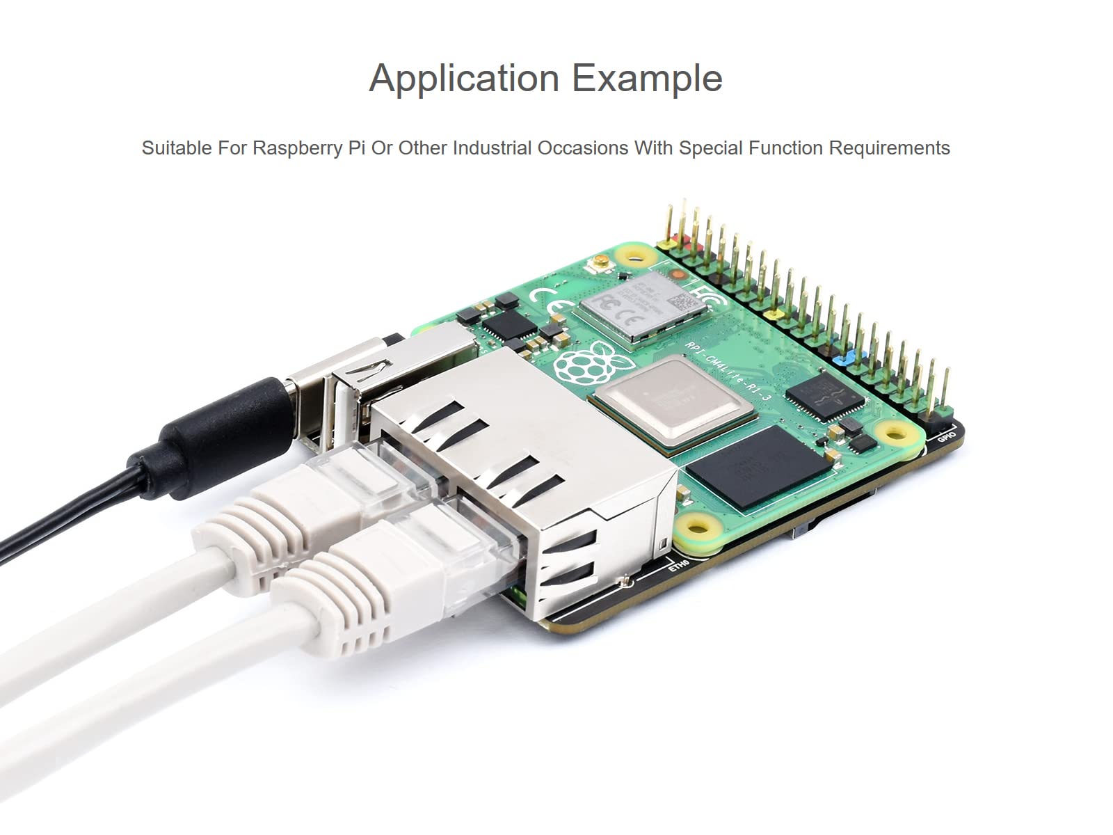 Mini Dual Gigabit Ethernet Base Board for Raspberry Pi Compute Module 4 CM4, Onboard ETH/Micro SD/USB Interfaces, Suitable for Evaluating The Raspberry Pi CM4 or Being Integrated into End Products