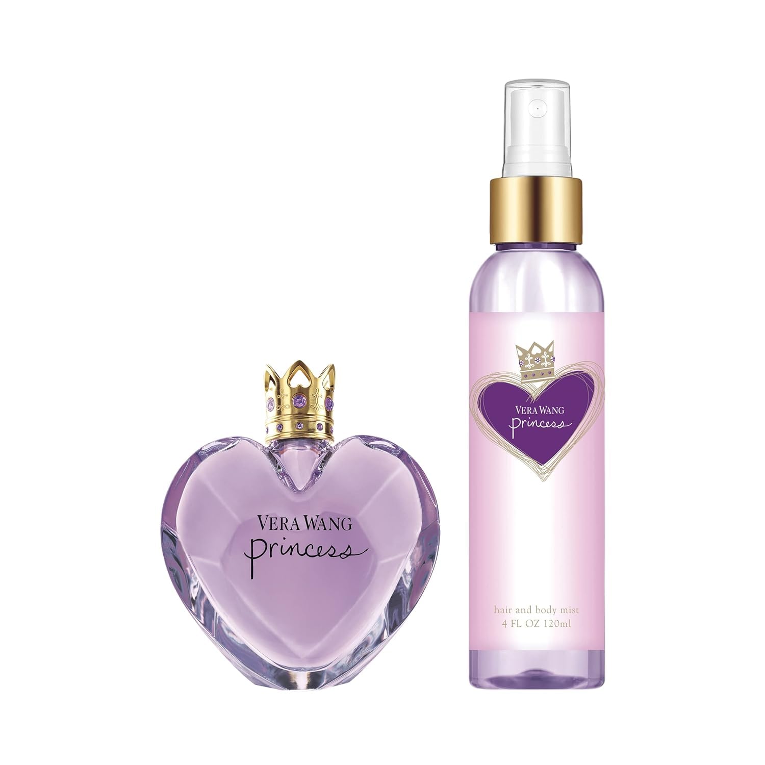 Vera Wang Princess 2 piece Gift Set for Women - 1.0 oz Eau De Toilette Spray + 4.0 oz Hair and Body Mist