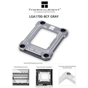 Thermalright intel12th/13th/14th Generation LGA1700 Anti-Bending Buckle,Curved Pressure Plate,CPU Fixing Buckle,CPU Stress Bending Correction Fixer,Fully Fitted and Fixed Without Trace Installation