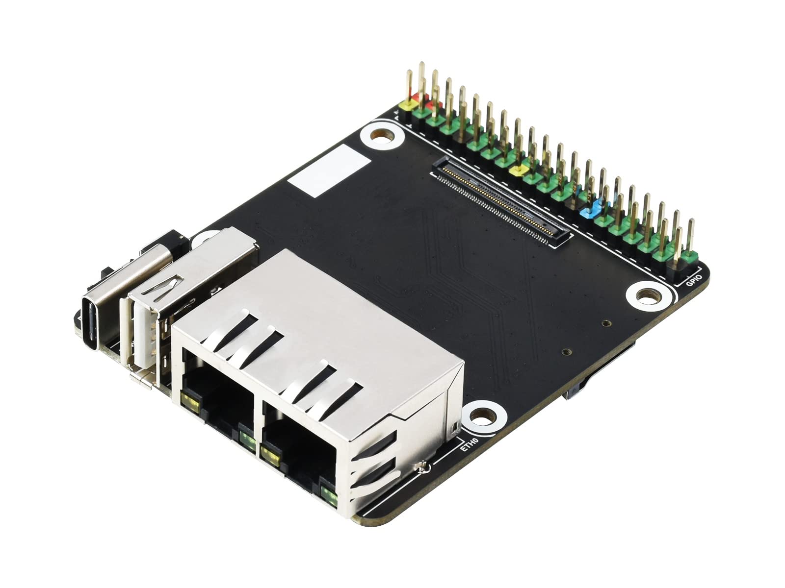 Mini Dual Gigabit Ethernet Base Board for Raspberry Pi Compute Module 4 CM4, Onboard ETH/Micro SD/USB Interfaces, Suitable for Evaluating The Raspberry Pi CM4 or Being Integrated into End Products