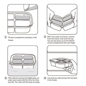 haakaa Silicone Baby Food Freezer Tray with Lid by haakaa - Perfect Storage Container for Homemade Baby Food, Vegetable & Fruit Purees, and Breast Milk, Pea Green