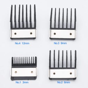 KALLORY Hair Clippers 4PCS Hair Clipper hair clipper guide combs hair cutting guides cutting guide combs Guards Hair Cutting Clippers Black