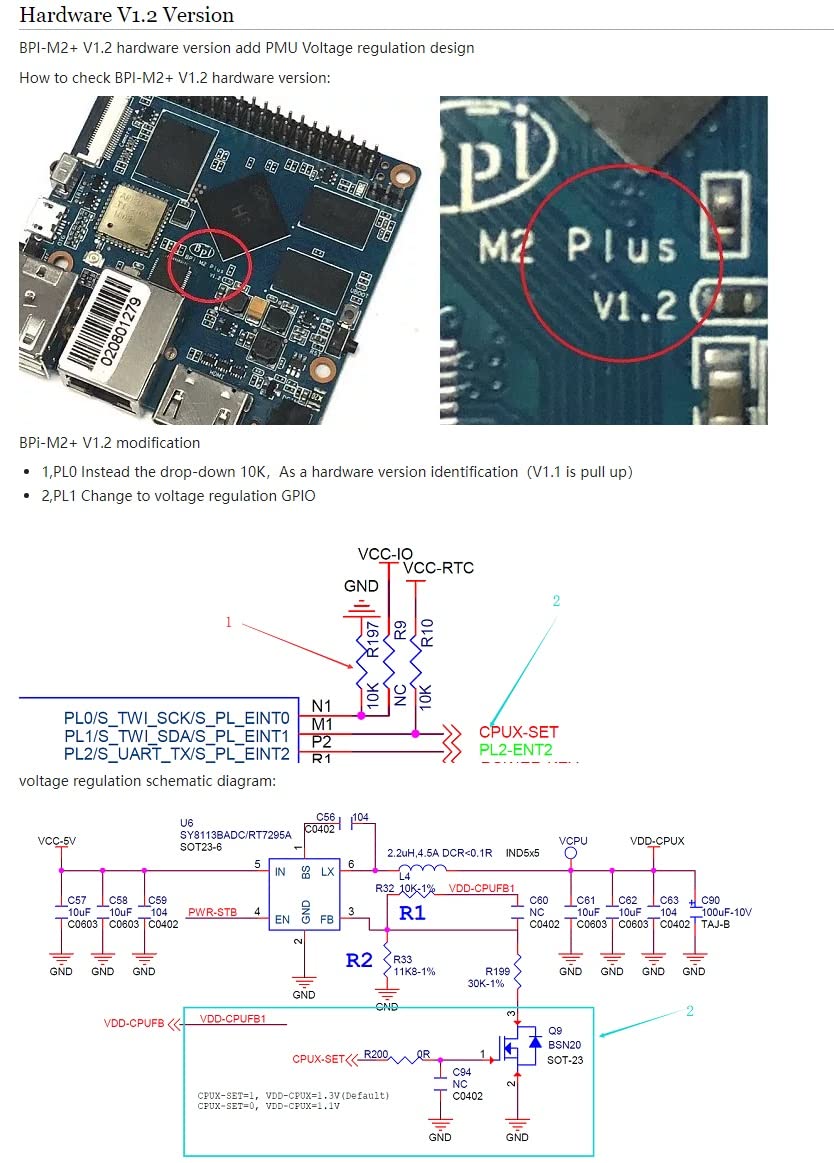 WayPonDEV Banana PI BPI M2+ (M2 Plus) Allwinner H3 Quad Core 1GB Single Board Computer Supports Raspbian and Android, Ubuntu Linux