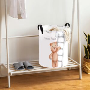 Stars Teddy Bear Storage Bin, Waterproof Oxford Fabric Clothes Basket Organizer for Laundry Hamper,Toy Bins,Gift Baskets, Bedroom, Clothes,Baby Nursery